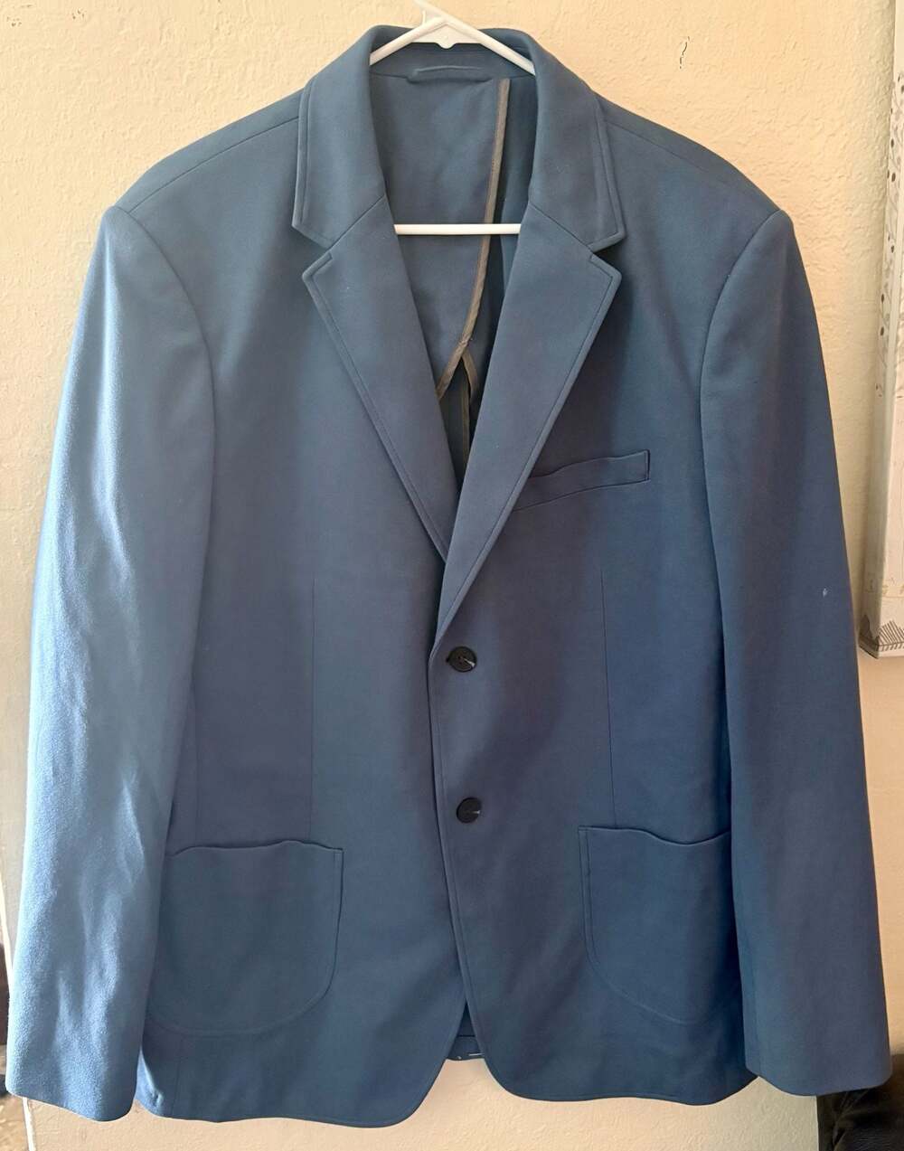 /artəfact/ Men's Blue Knit Two-Button Sport Coat Blazer